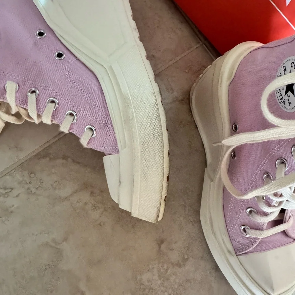 Converse Women's Lilac High-Top Platform Sneakers - Picture 7 of 12